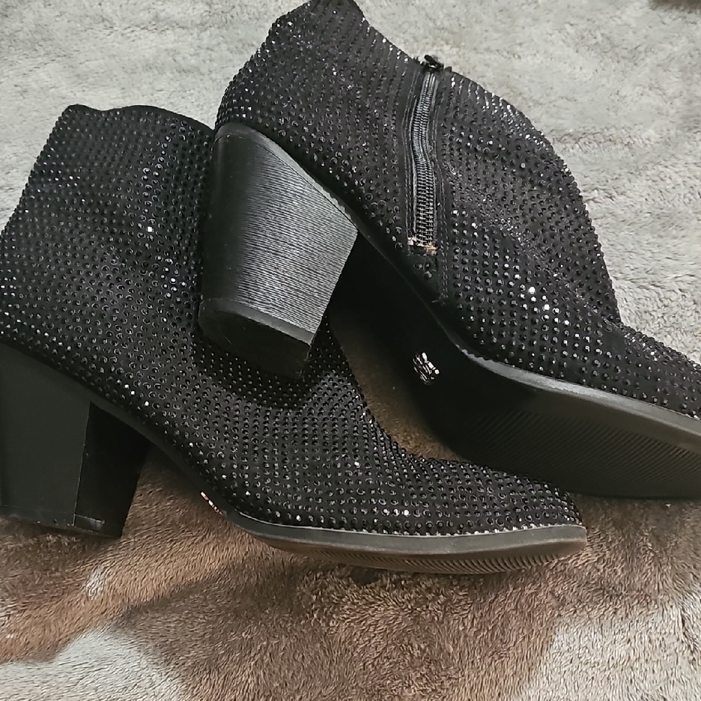 Rock & Republic StuddedBlack Ankle Boots Womens Size 10
